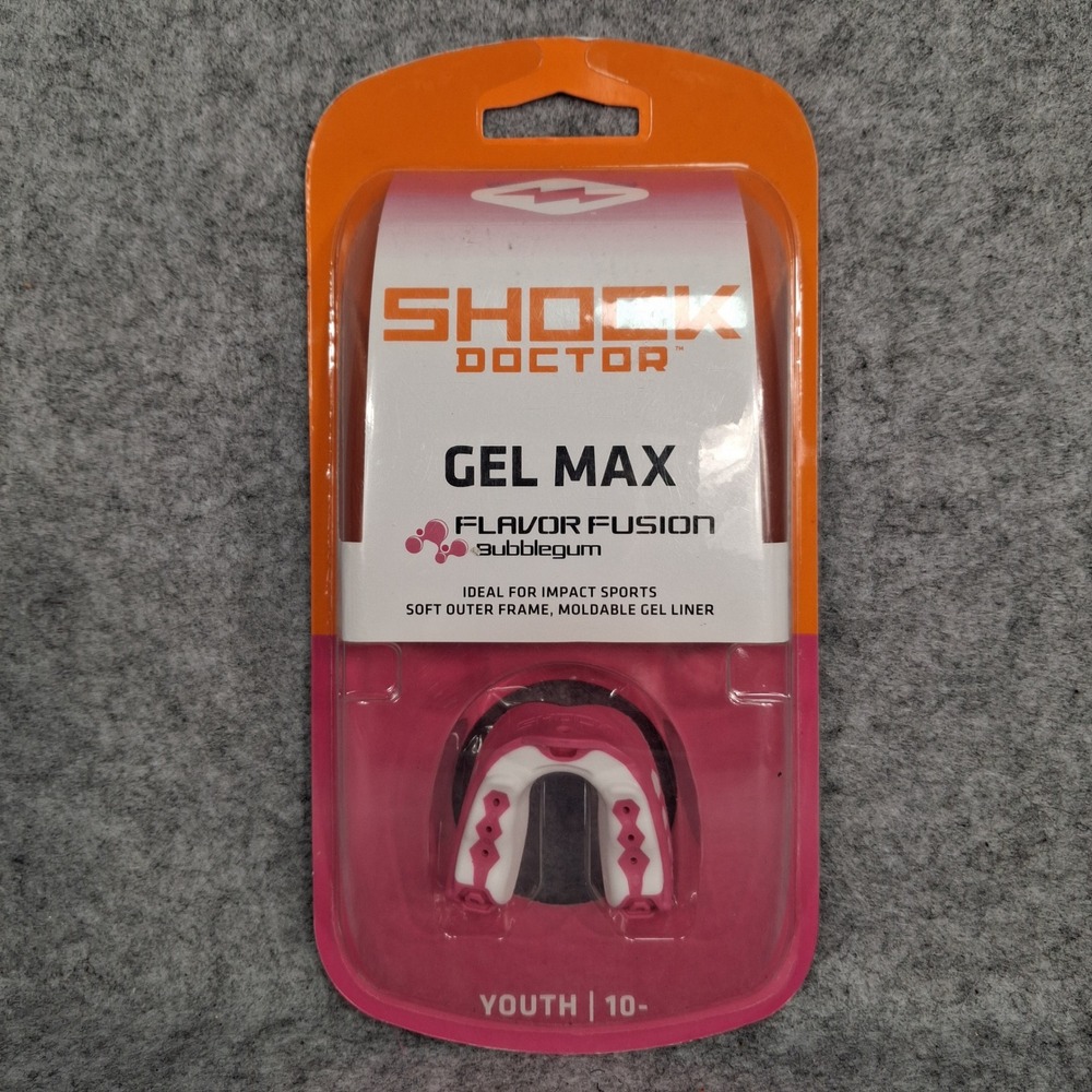 Shock Doctor Gel‎ Max Mouthguard Youth 10- Pink Bubblegum Flavor Fusion 6303Y